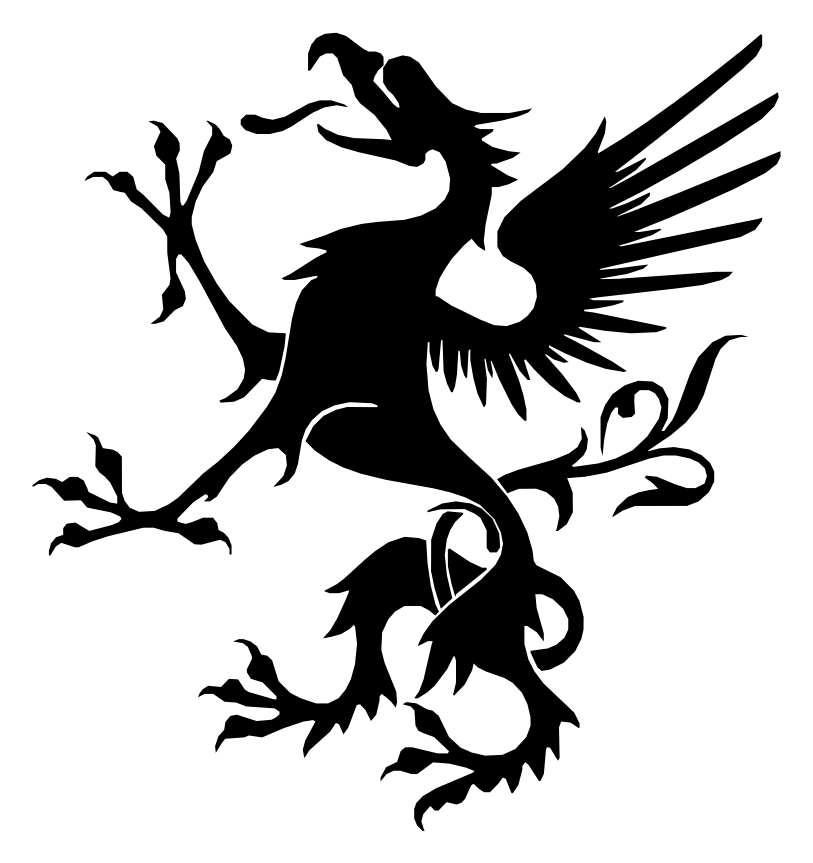 Griffin logo, black icon version, on a transparent background
