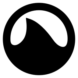 Grooveshark logo, black icon version, on a transparent background