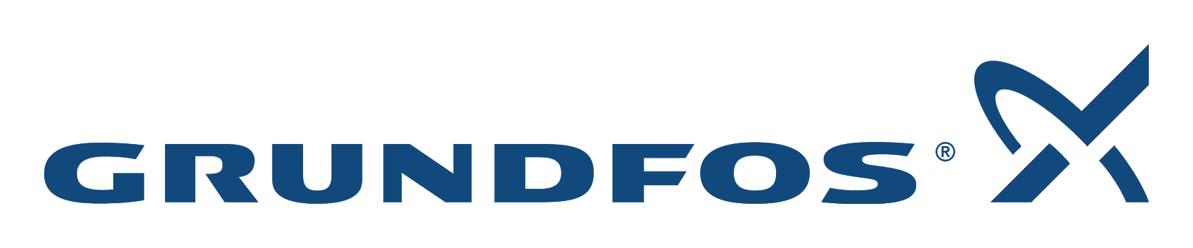 Grundfos logo on a transparent background
