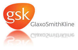GSK logo, horizontal version, on a transparent background