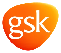 GSK logo, icon version, on a transparent background