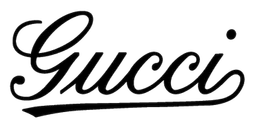 Gucci logo, black version, on a transparent background