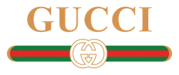 Gucci logo, wordmark version, on a transparent background