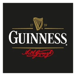 Logo da Guinness, versão ícone preto, em fundo transparente