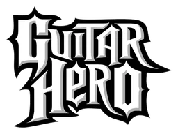 Logo Guitar Hero, version monochrome, sur fond transparent