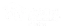 Habitat logo, white version, on a transparent background