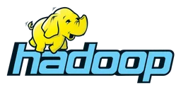 Hadoop logo, horizontal version, on a transparent background