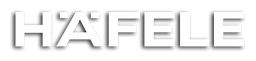 Hafele logo, white wordmark version, on a transparent background