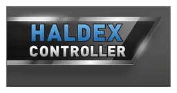 Haldex logo, monochrome version, on a transparent background