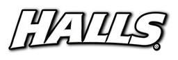 Halls logo, monochrome wordmark version, on a transparent background