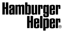 Hamburger Helper logo, black version, on a transparent background