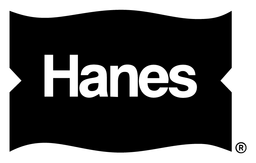 Hanes logo, black version, on a transparent background
