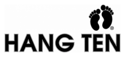 Hang Ten logo, black version, on a transparent background