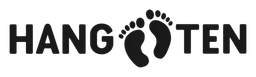 Hang Ten logo, black wordmark version, on a transparent background