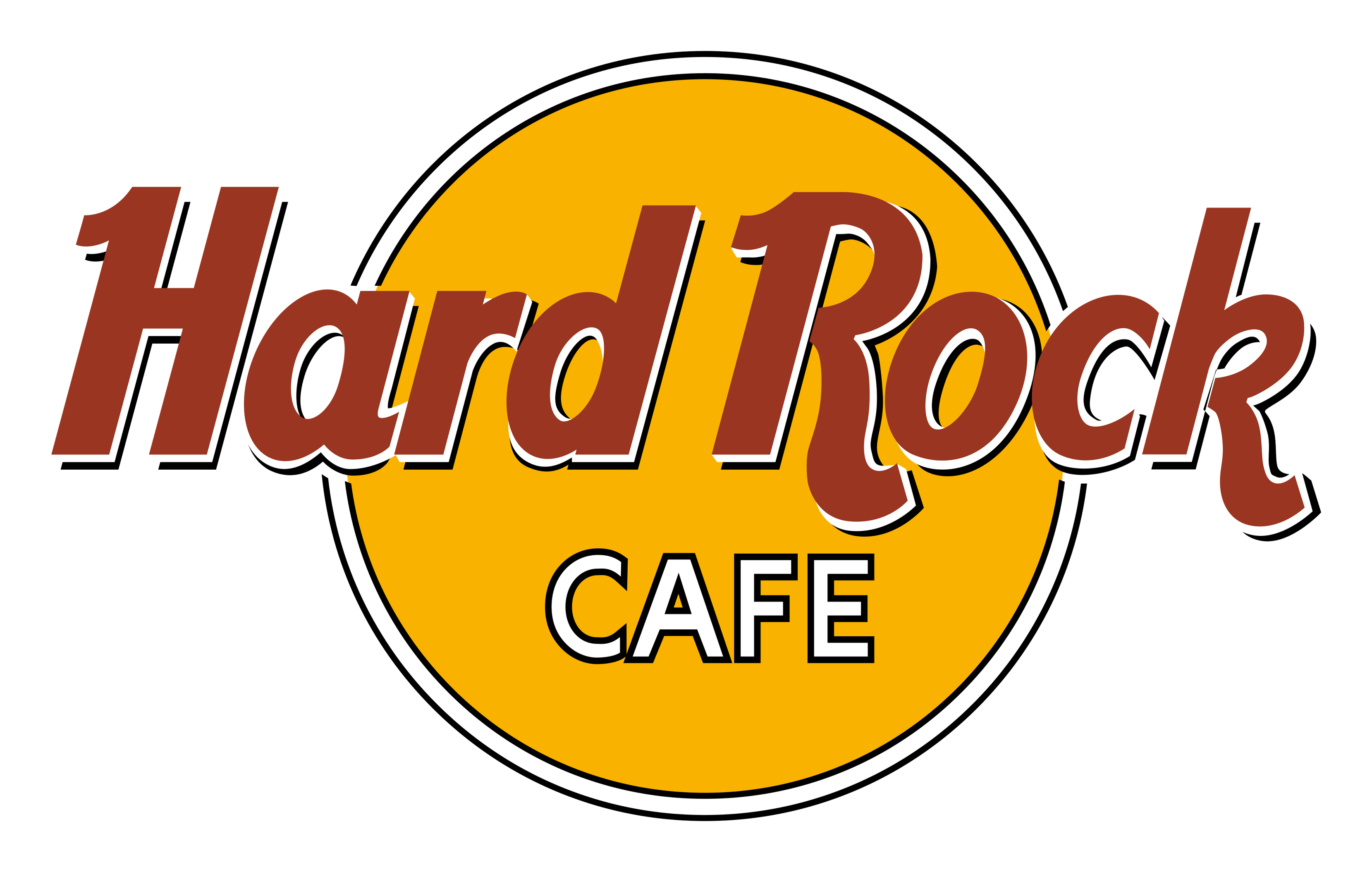 Hard Rock Cafe logo on a transparent background