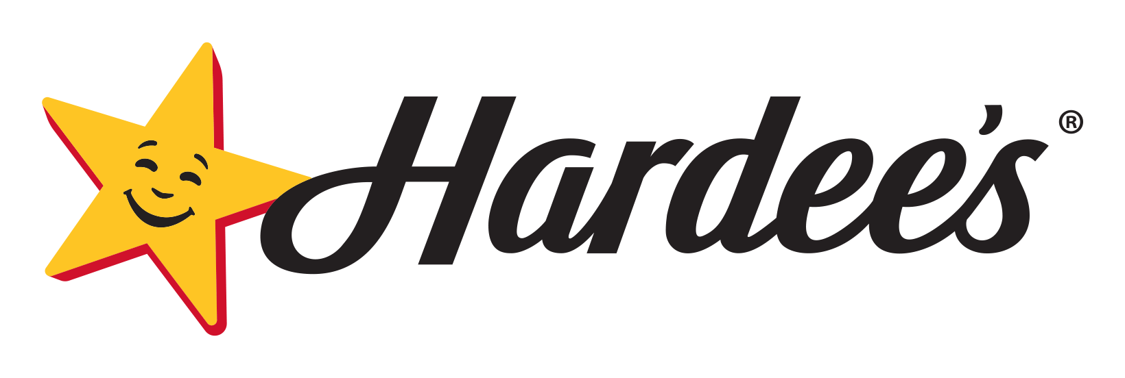 Hardees logo on a transparent background