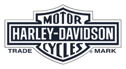Harley Davidson logo, monochrome version, on a transparent background