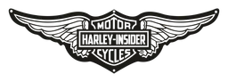 Harley Wings logo, black wordmark version, on a transparent background
