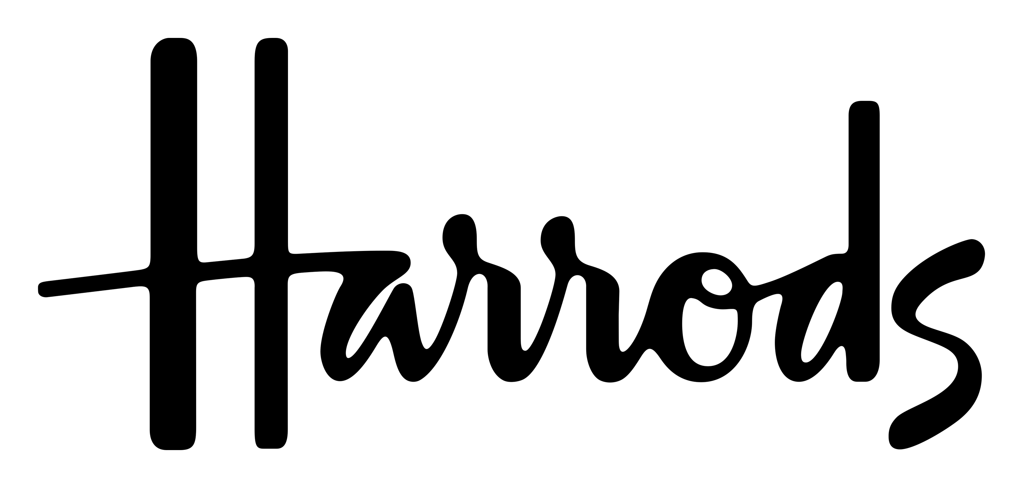 Harrods logo on a transparent background