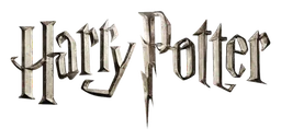Harry Potter logo, monochrome wordmark version, on a transparent background