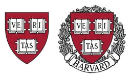 Logo da Harvard University, versão horizontal, em fundo transparente