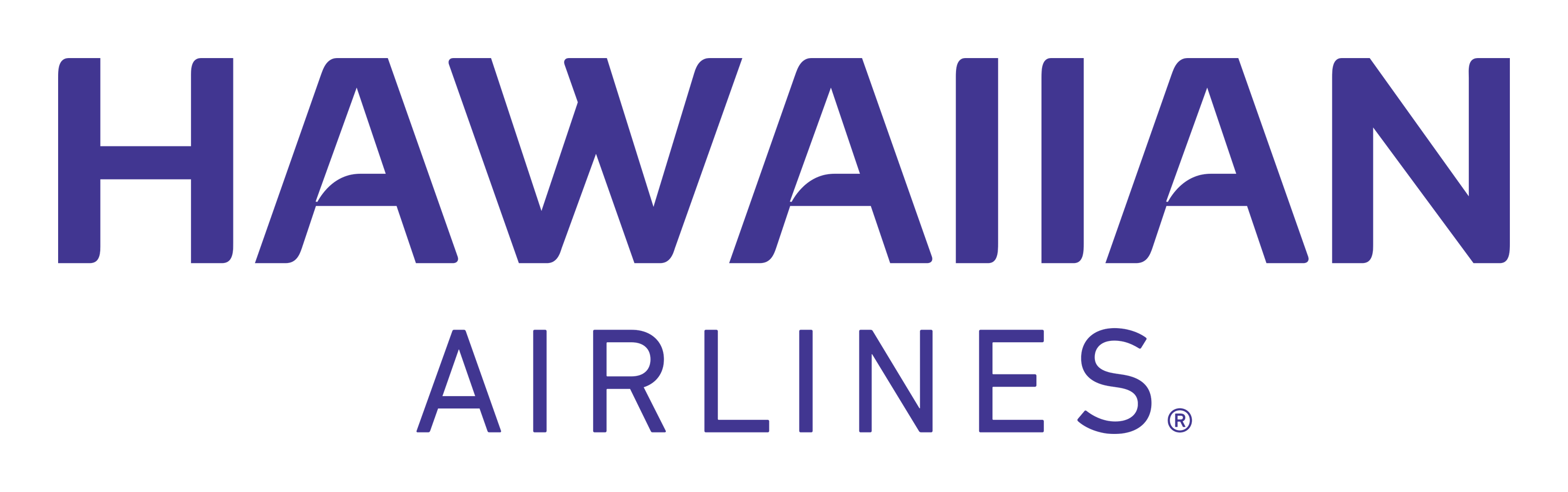 Hawaiian Airlines logo on a transparent background