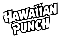 Hawaiian Punch logo, monochrome version, on a transparent background