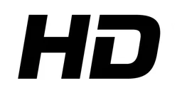 HD logo, monochrome version, on a transparent background
