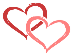 Heart logo, horizontal version, on a transparent background