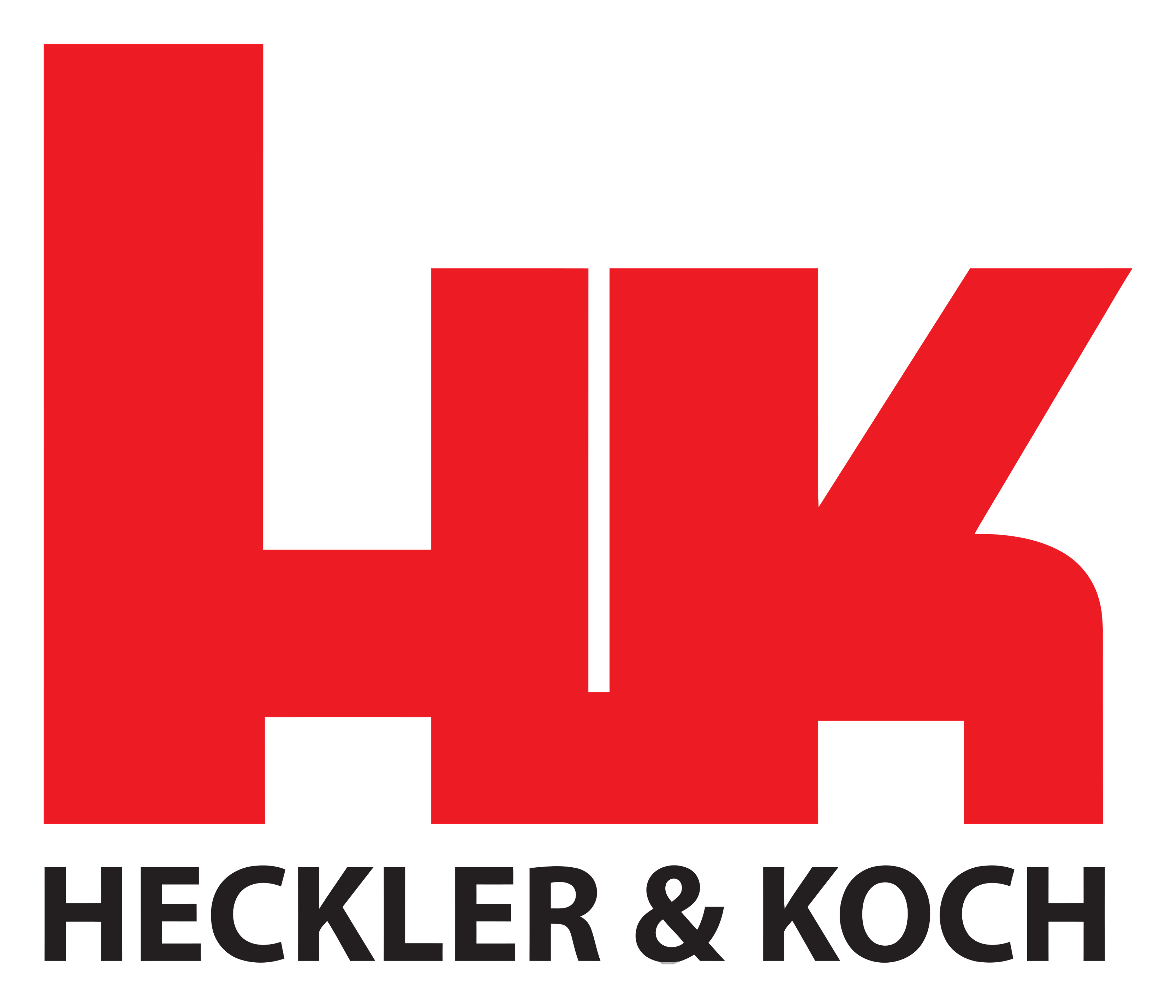 Heckler and Koch logo on a transparent background