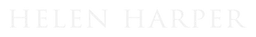 Helen Harper logo, white wordmark version, on a transparent background