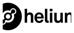 Helium logo, black version, on a transparent background