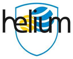Helium logo, horizontal version, on a transparent background