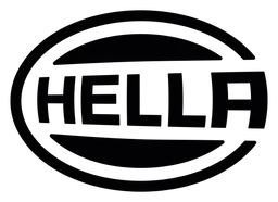 Hella logo, black version, on a transparent background
