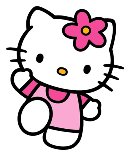 Hello Kitty logo, icon version, on a transparent background