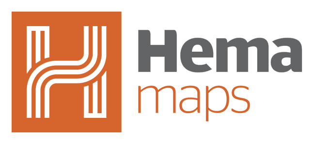 Hema logo on a transparent background