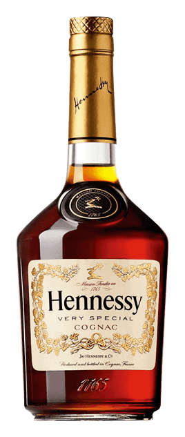 Hennessy Cognac logo on a transparent background