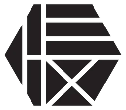 Hex logo, black icon version, on a transparent background