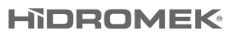 Hidromek logo, monochrome wordmark version, on a transparent background