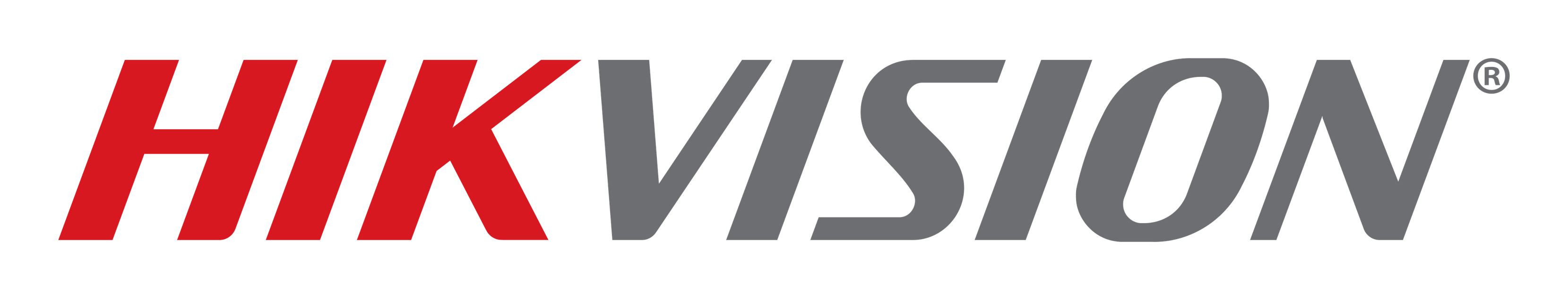 Hikvision logo on a transparent background