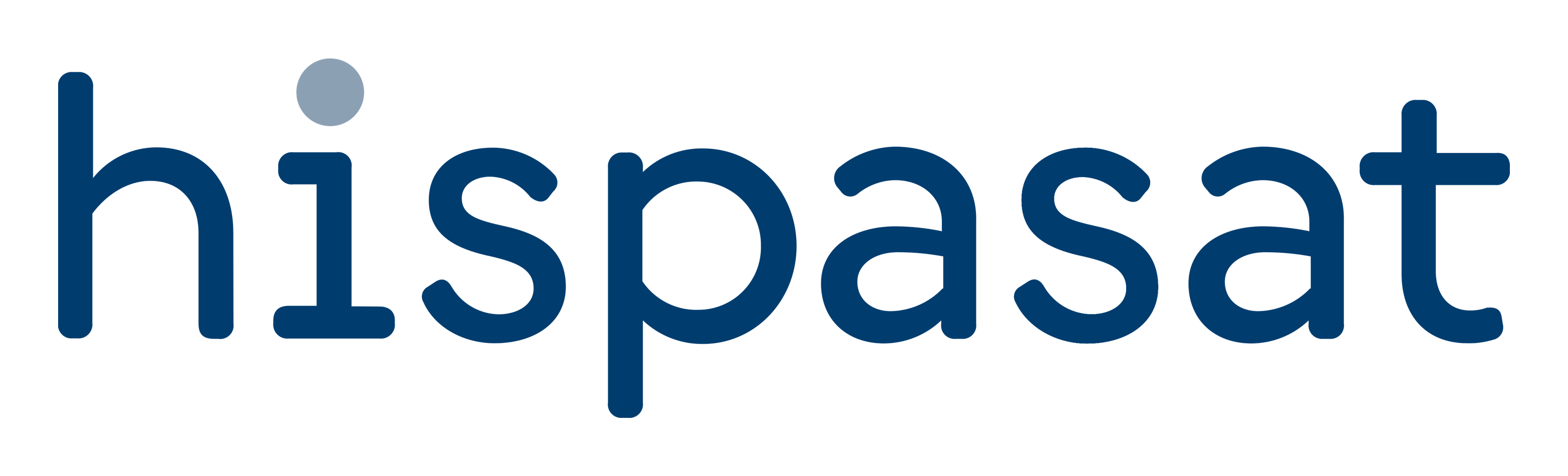 Hispasat logo on a transparent background