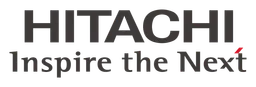 Hitachi logo, black wordmark version, on a transparent background