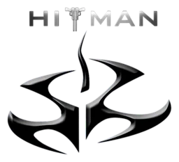 Hitman logo, black icon version, on a transparent background