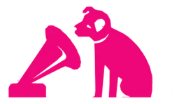 HMV logo, horizontal version, on a transparent background