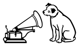 HMV logo, monochrome version, on a transparent background