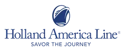 Logo de Holland America Line, versión horizontal, sobre fondo transparente