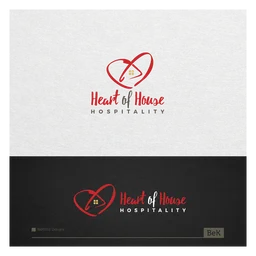 Hospitality logo, monochrome icon version, on a transparent background