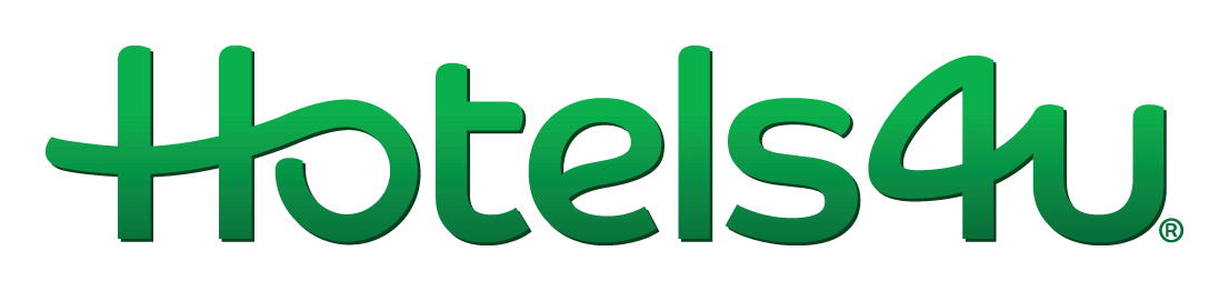 Hotels4u logo on a transparent background