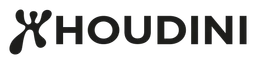 Houdini logo, black wordmark version, on a transparent background