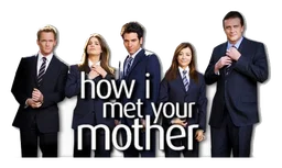 How I Met Your Mother logo, monochrome version, on a transparent background